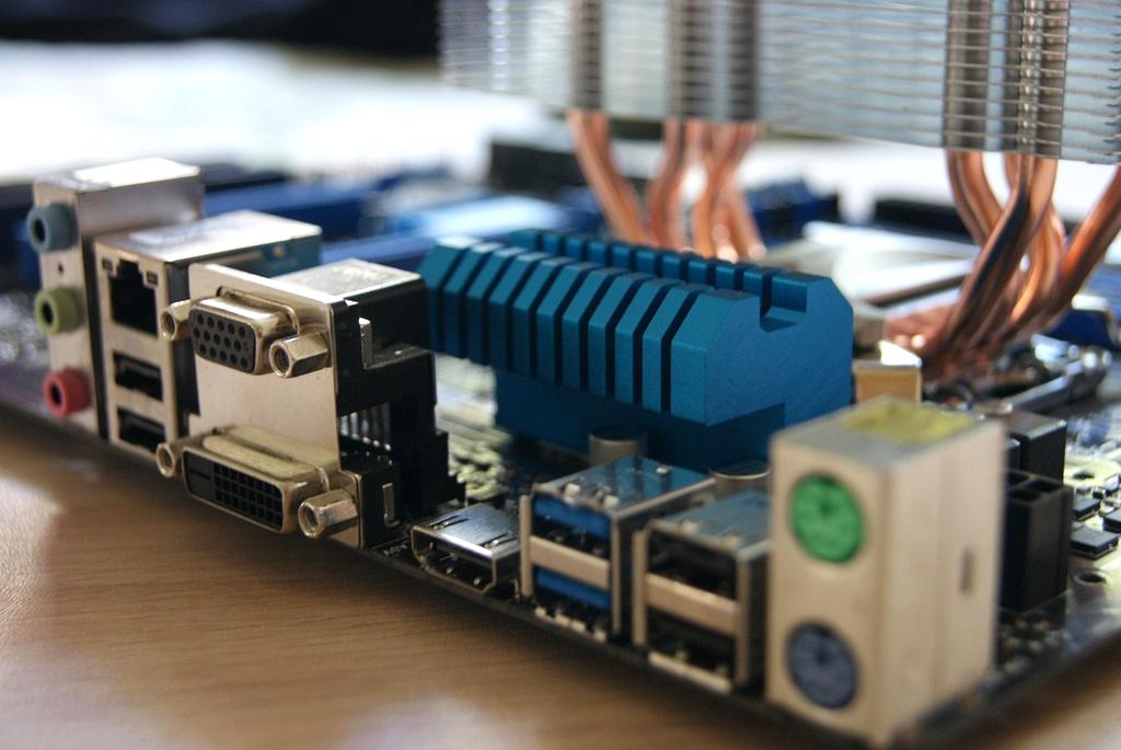 RAM memory modules installed on motherboard